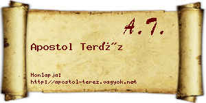 Apostol Teréz névjegykártya