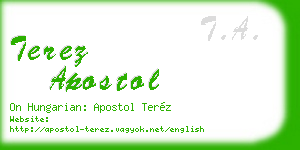 terez apostol business card